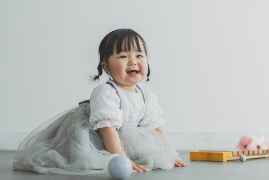 1歳女の子のバースデーフォト