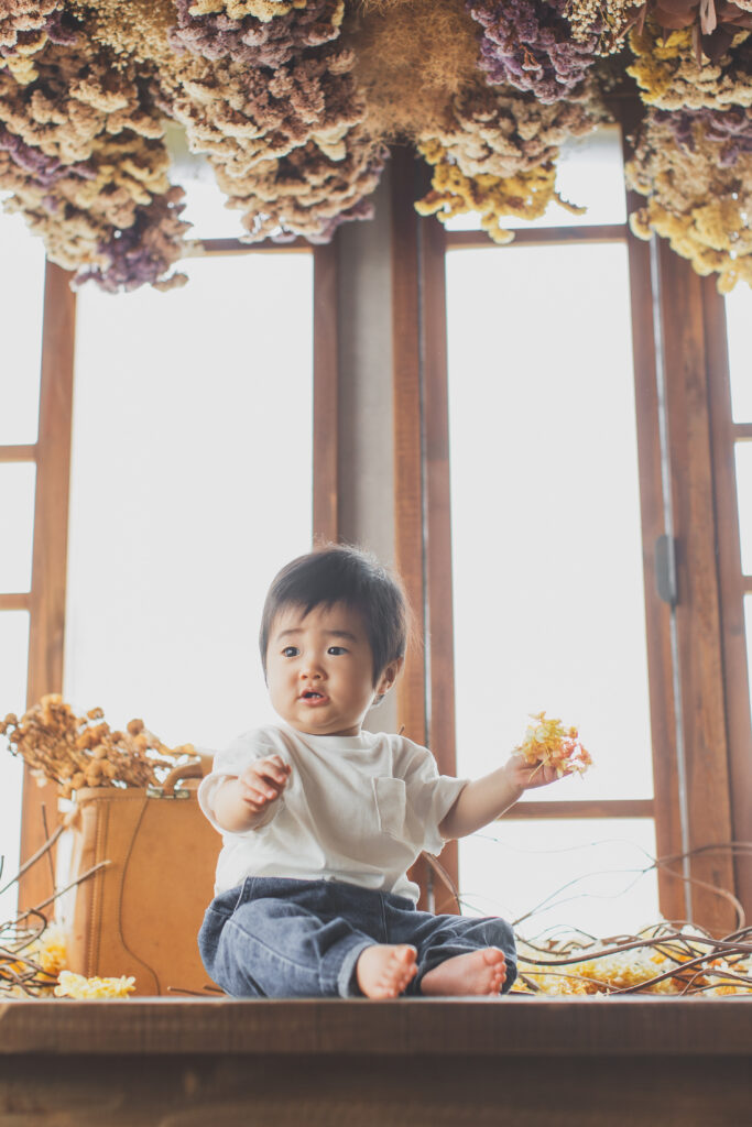 小山写真スタジオでの誕生日撮影